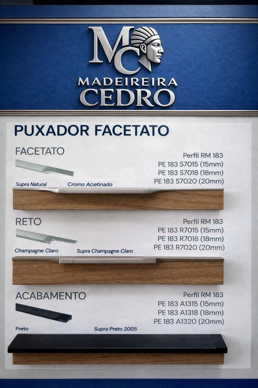 Puxador facetato